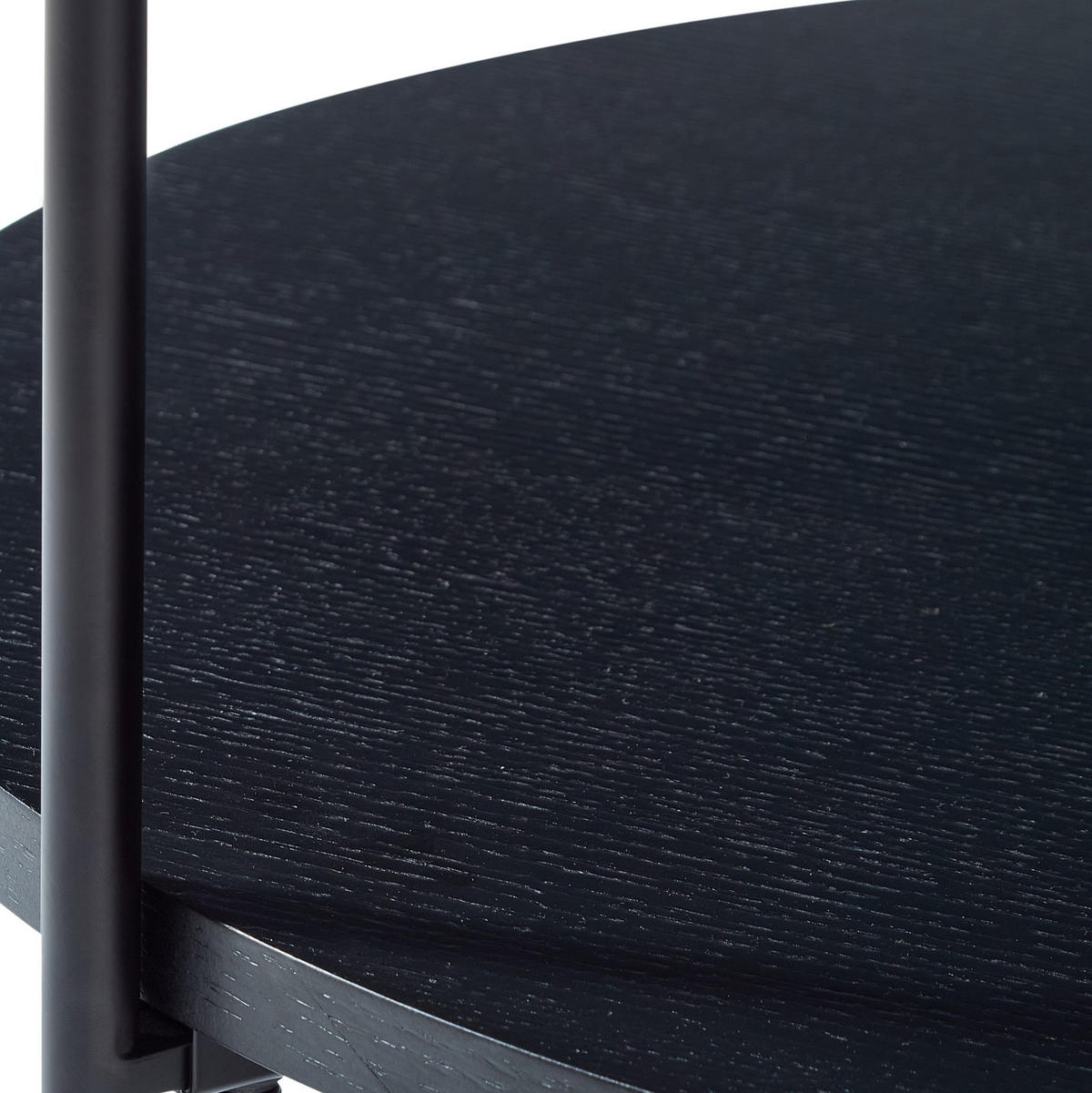 COUCHTISCH 69/69/38 cm schwarz aus Massivholz und MDF mit 2 Ebenen - Schwarz, Holzwerkstoff (69/69/38cm) - OKWISH