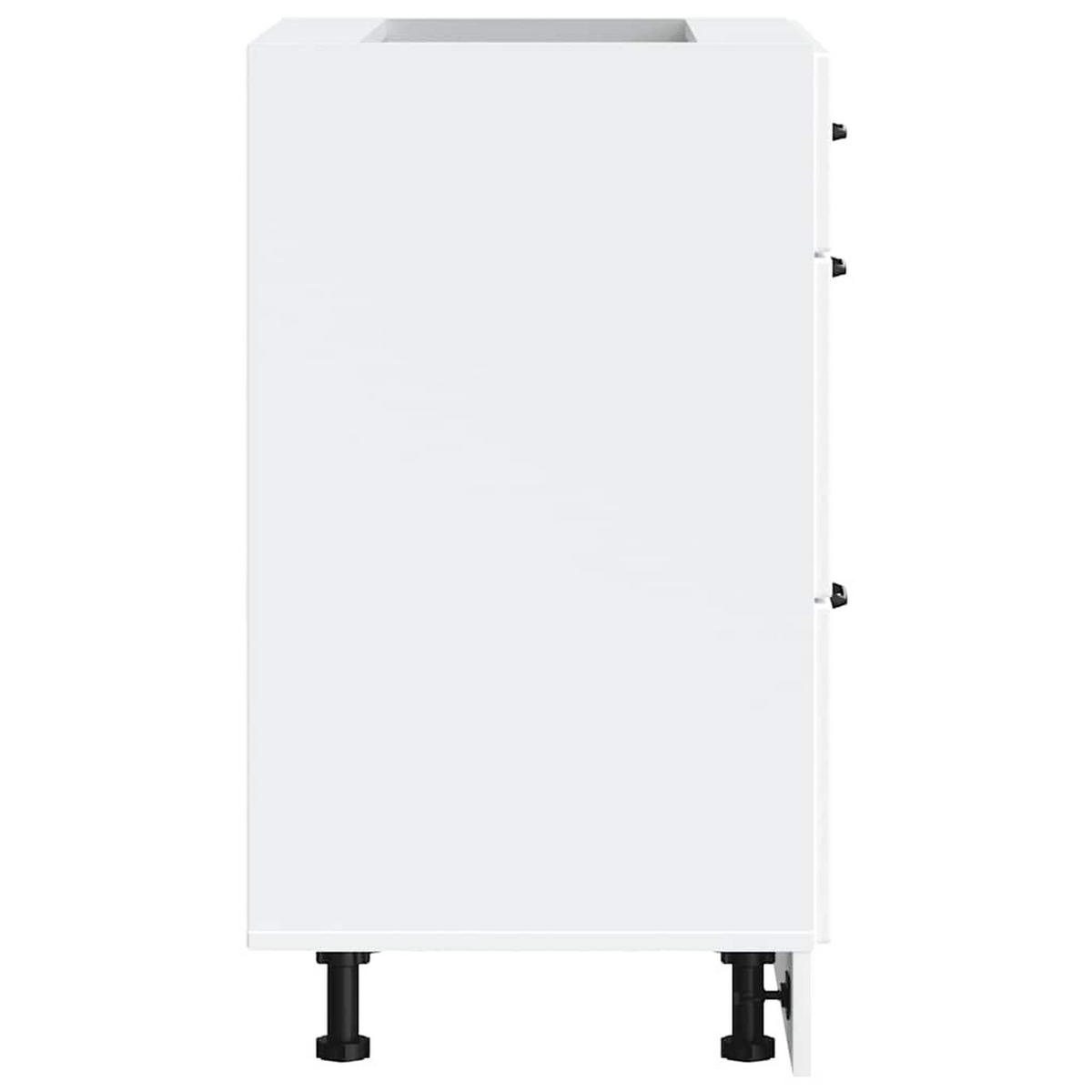 KÜCHENUNTERSCHRANK Lucca mit 3 Schubladen 60/46/81,5 cm aus Holzwerkstoff Weiß - Weiß, Holz (60/81.5/46cm) - vidaXL