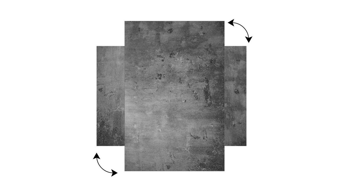 METALBOARD BETONMAUER 60x40cm + Zubehör-Set - Grau, Metall (60/40/1.8cm) - ALLboards
