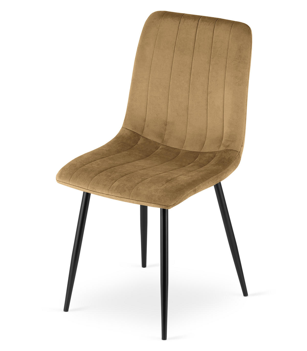 ESSZIMMERSTUHL 2-er Set JEWA brauner Sitz, schwarze Beine - Schwarz/Braun, Textil (43/90/51cm) - Valora