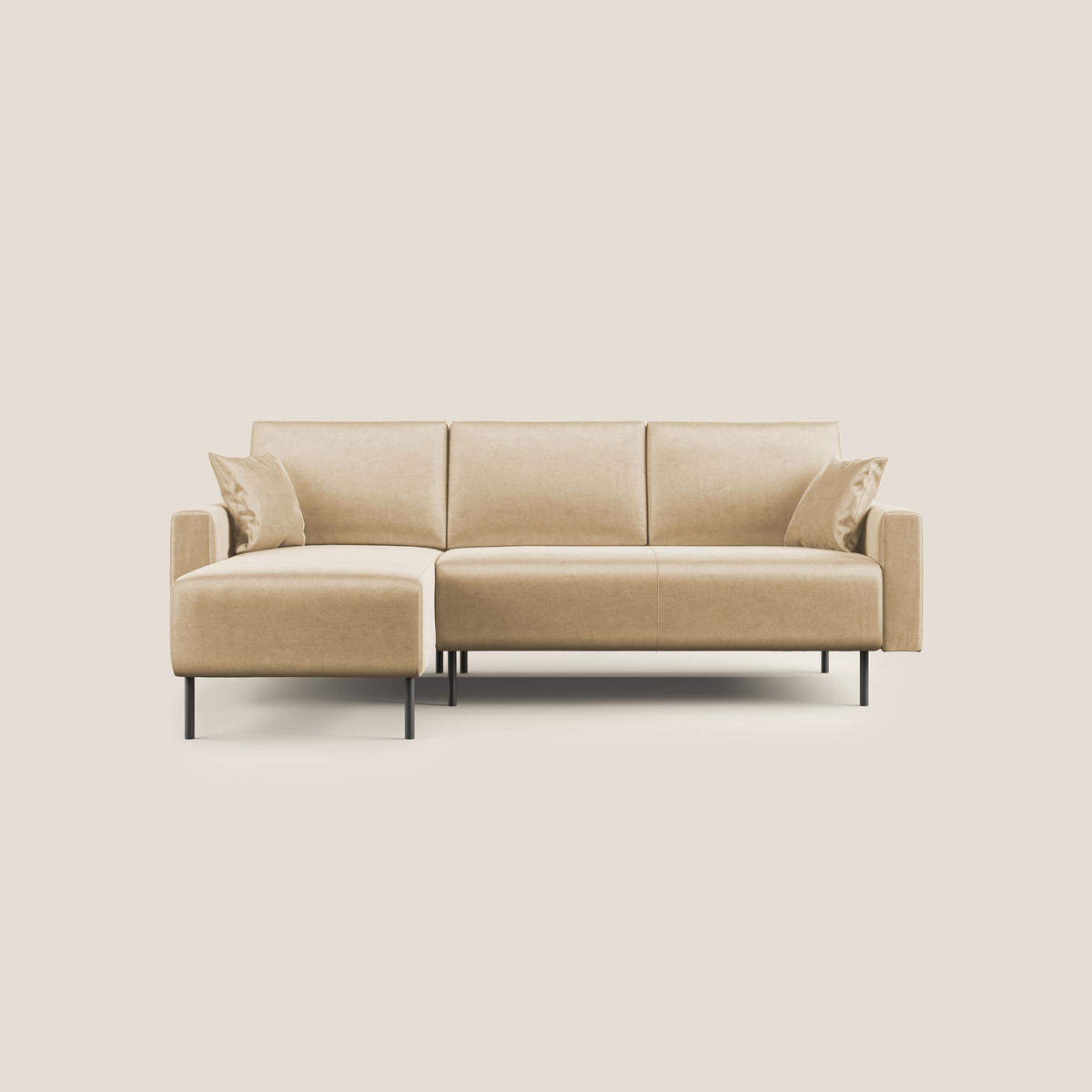ECKSOFA Arthur - Beige, Textil (224/91cm) - Divani.store