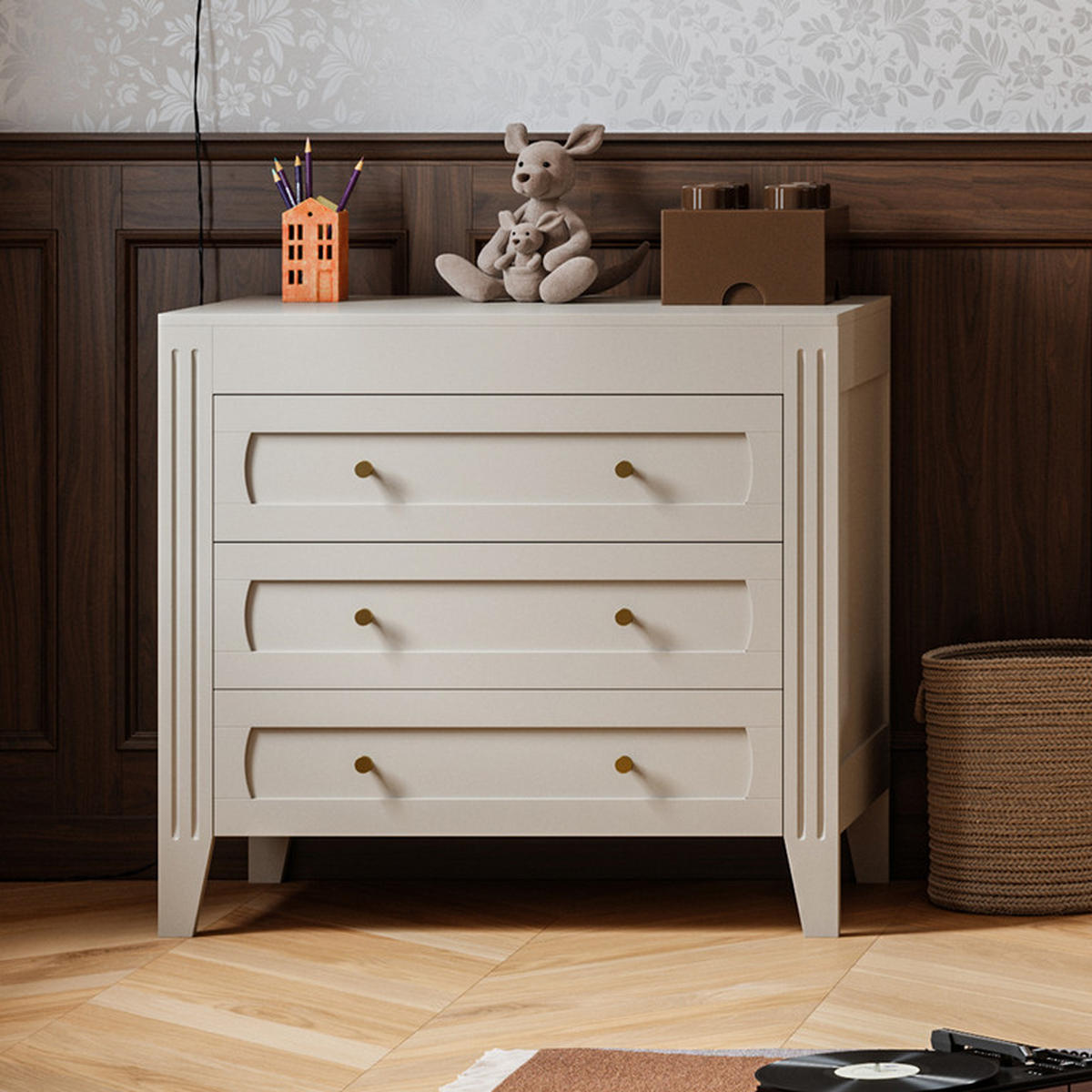 DĚTSKÁ KOMODA Milenne Béžová - béžová, dřevo (100/92/55cm) - Petits-meubles