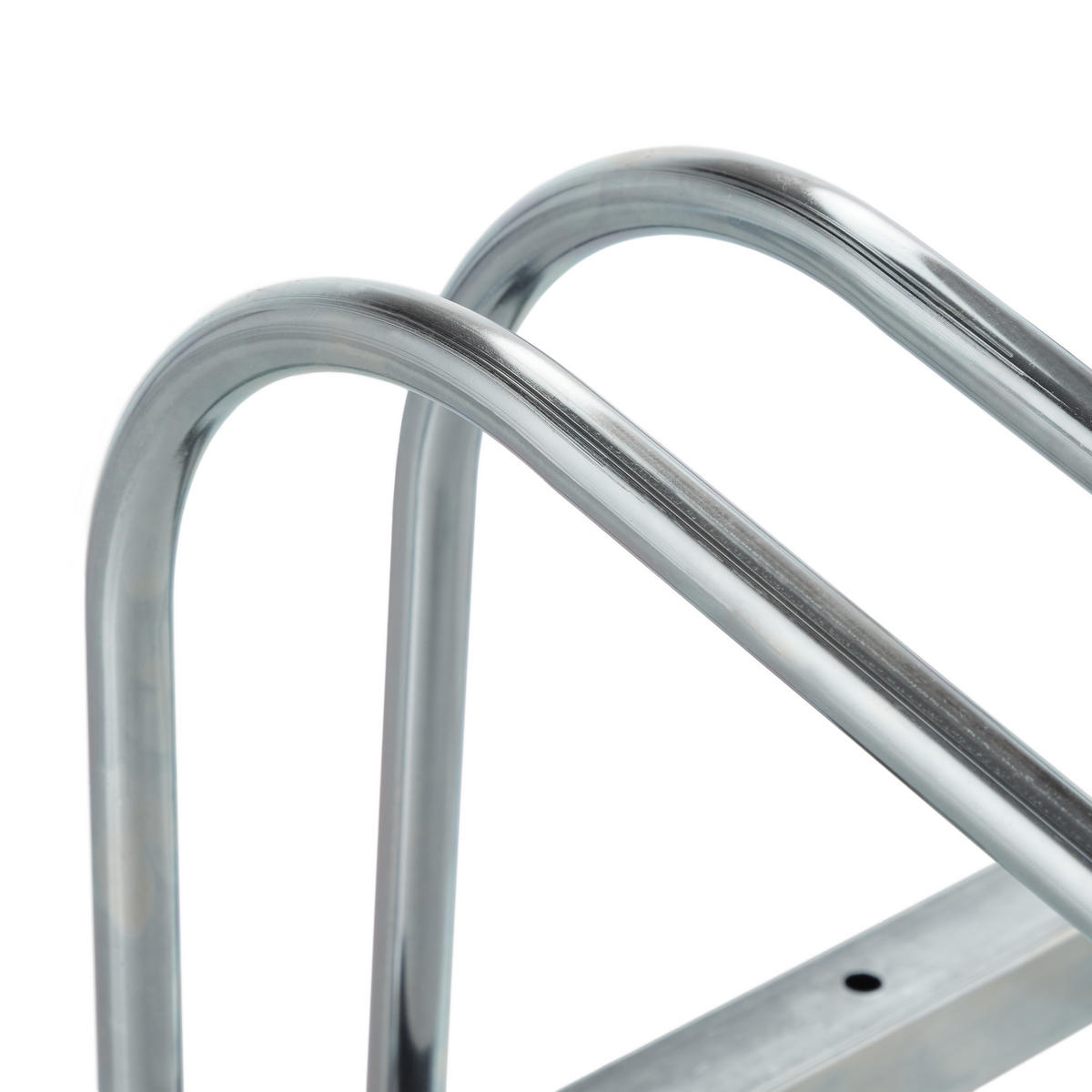 FAHRRADSTÄNDER Silber für 4 Fahrräder verzinkter Stahl - Silberfarben, Metall (100/27/33cm) - Relaxdays