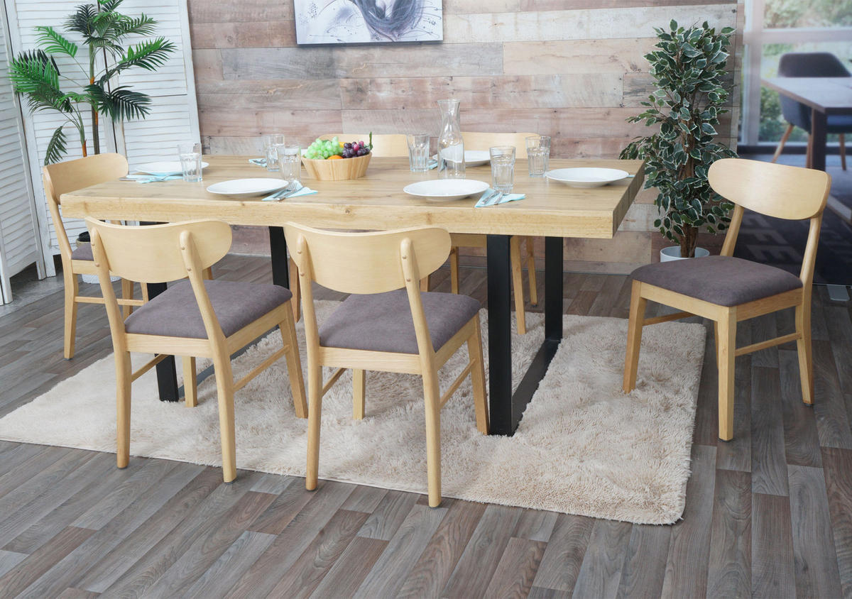 ESSZIMMERSTUHL Beige, Taupe 6er-Set - Taupe/Beige, Holz (45/79/49cm) - MCW