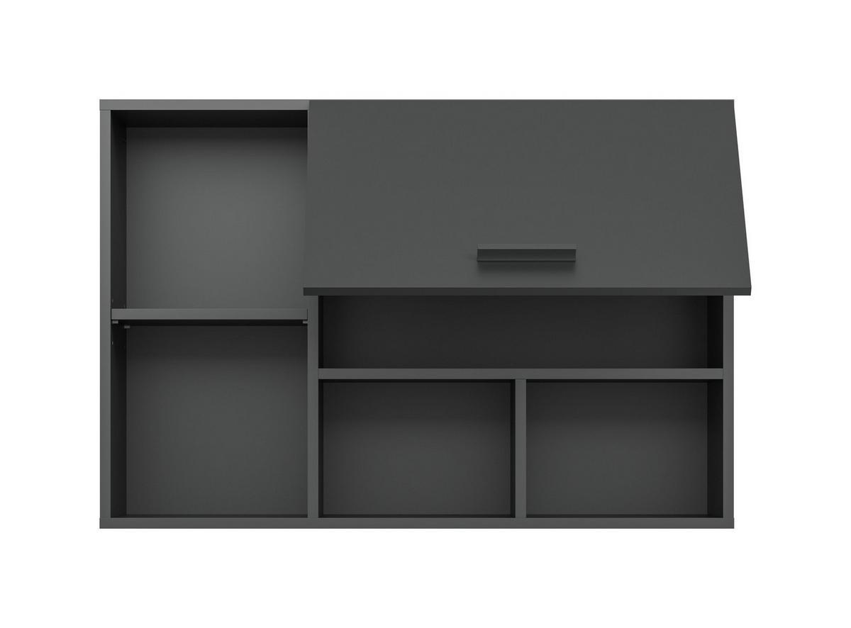 HÄNGESCHRANK Mixx (B/H/T: ca. 95/64/34 cm) in anthrazit/anthrazit - Anthrazit, Holzwerkstoff (95/64/34cm)