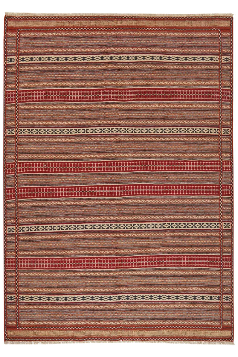 HANDWEBTEPPICH Kelim Kordi Mehrfarbig 246/172 cm Schurwolle - Multicolor, Textil (172/246cm) - Looma