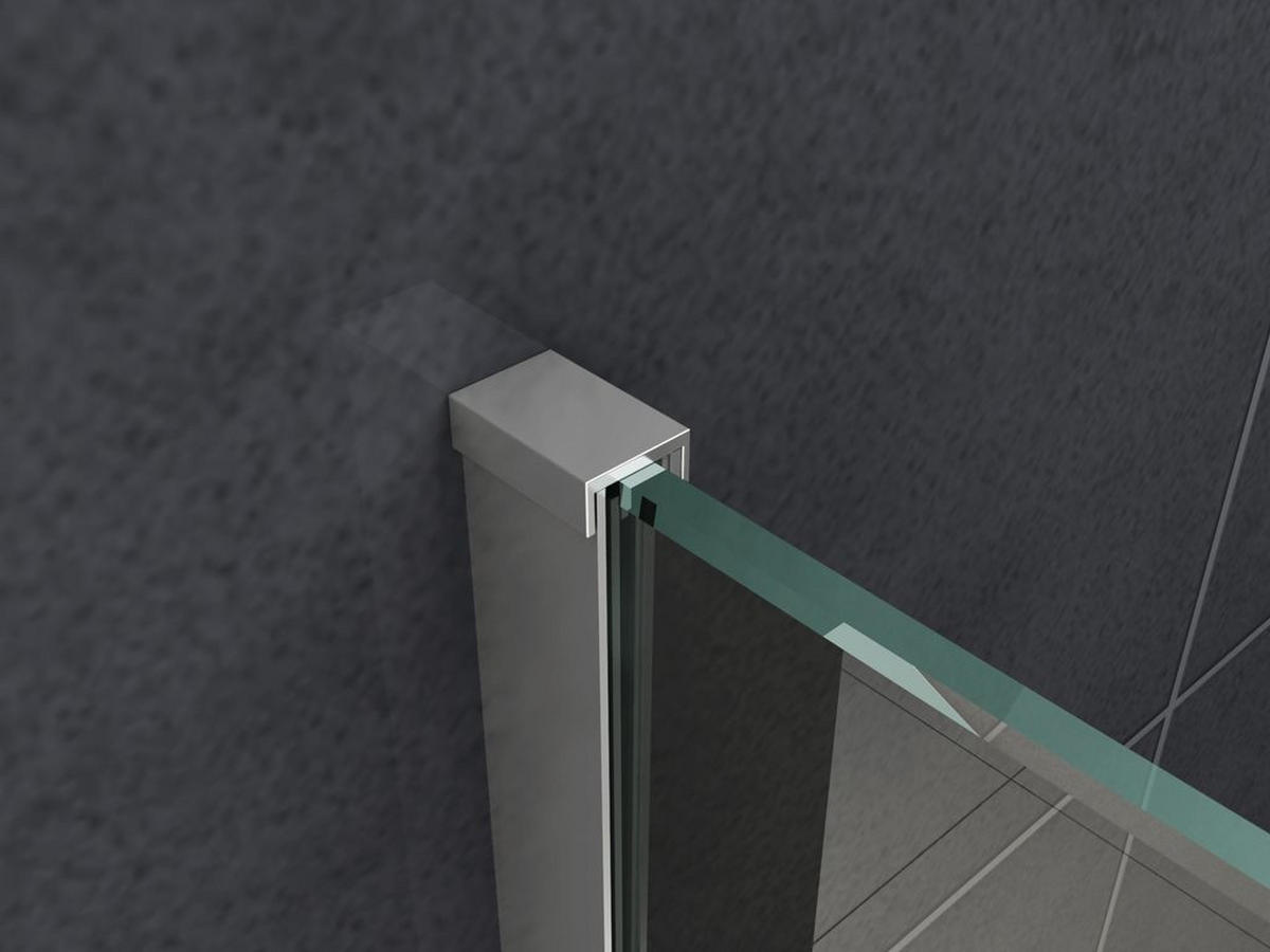 DUSCHWAND TIPO Klar 70 x 200 cm 8 mm ESG - Klar, Glas (70/200cm) - Glasdeals
