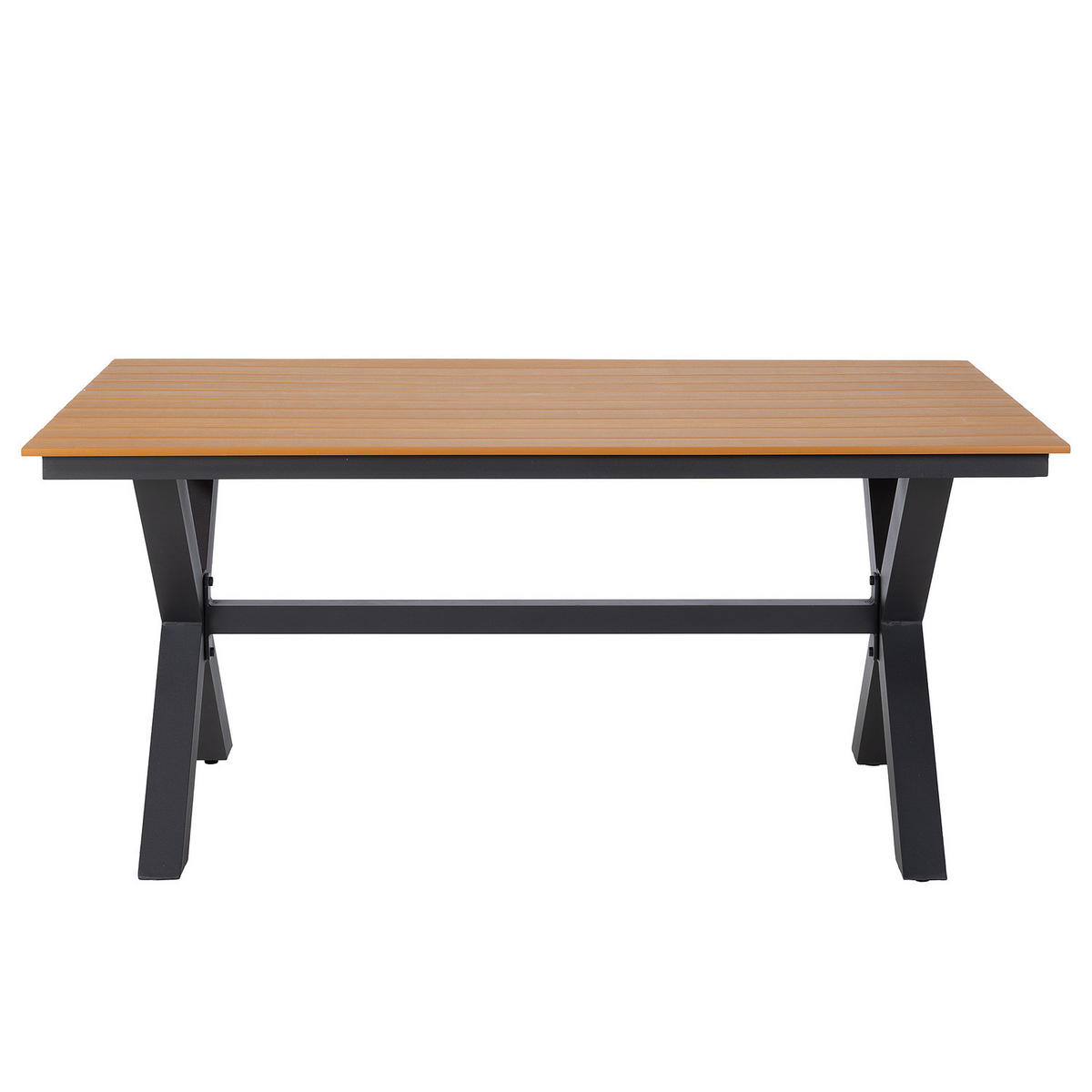 GARTENSITZGRUPPE - Aluminium / Kunststoff - Schwarz / Braun - 3-teilig - Schwarz/Braun, Kunststoff/Metall - home24