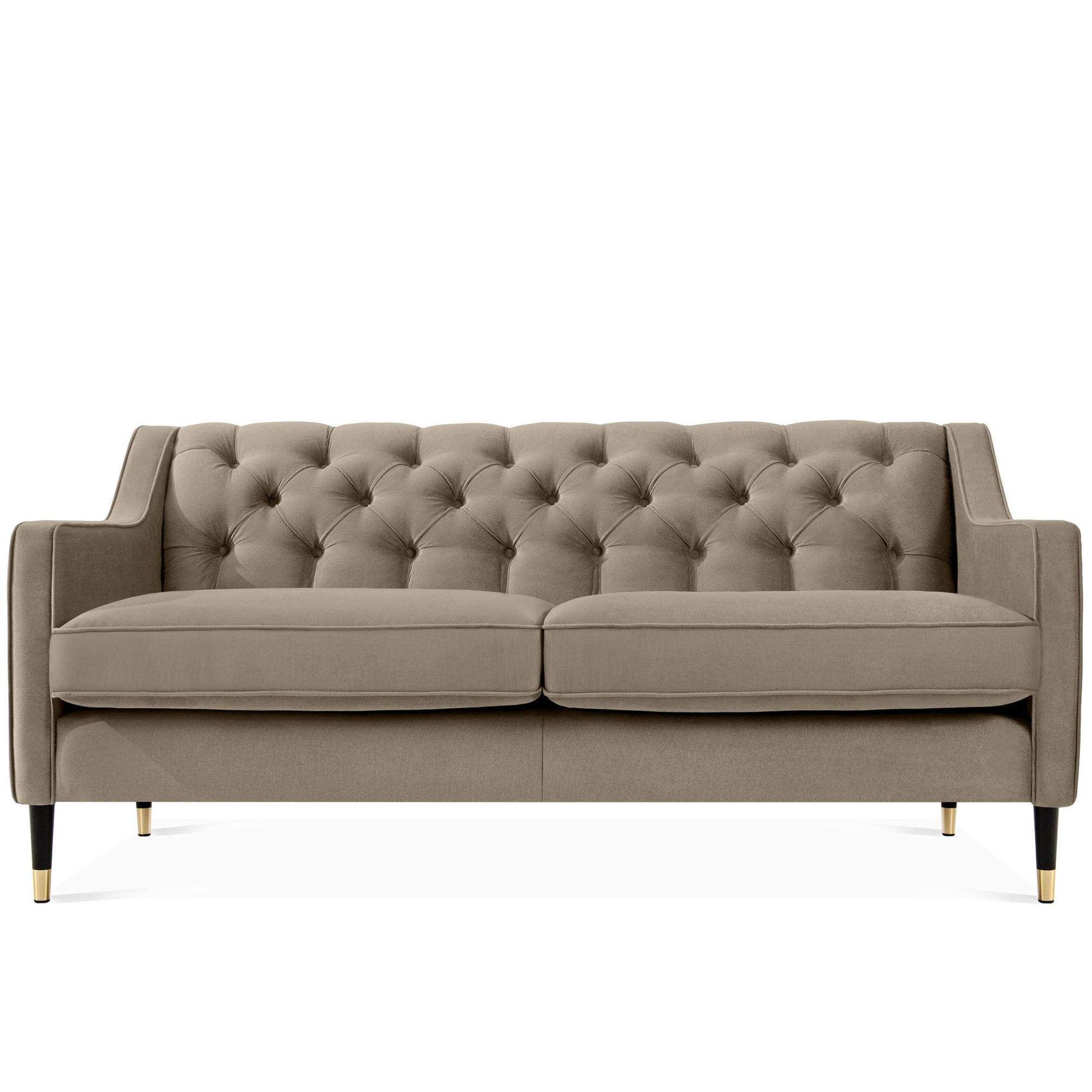 2-SITZER-SOFA NOMUS gesteppt, Beige - Wengefarben/Beige, Holzwerkstoff (170/78/80cm) - KONSIMO®