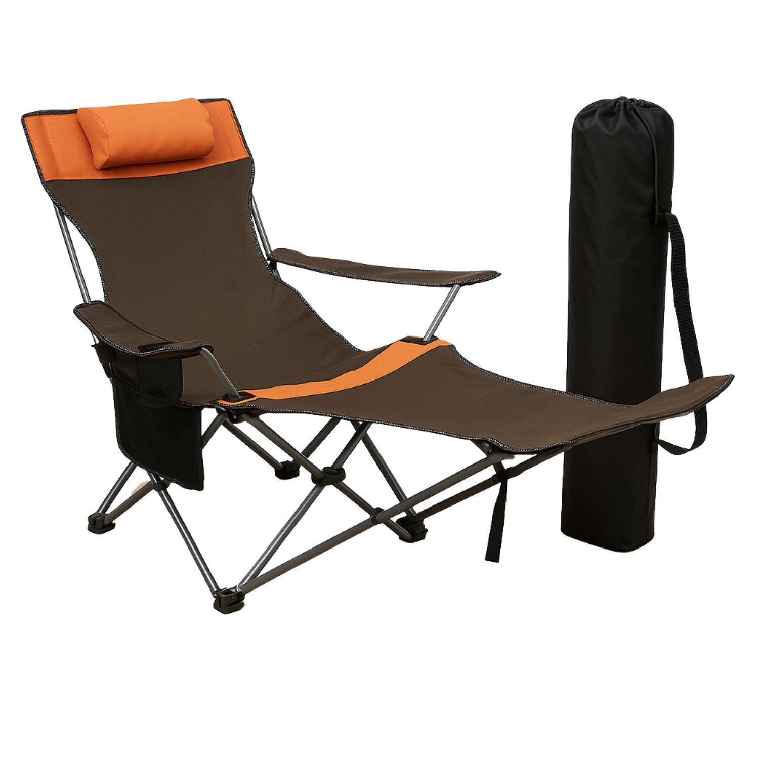 GARTEN LIEGESTUHL klappbar in Braun - Braun, Metall (53/88/156cm) - Coemo