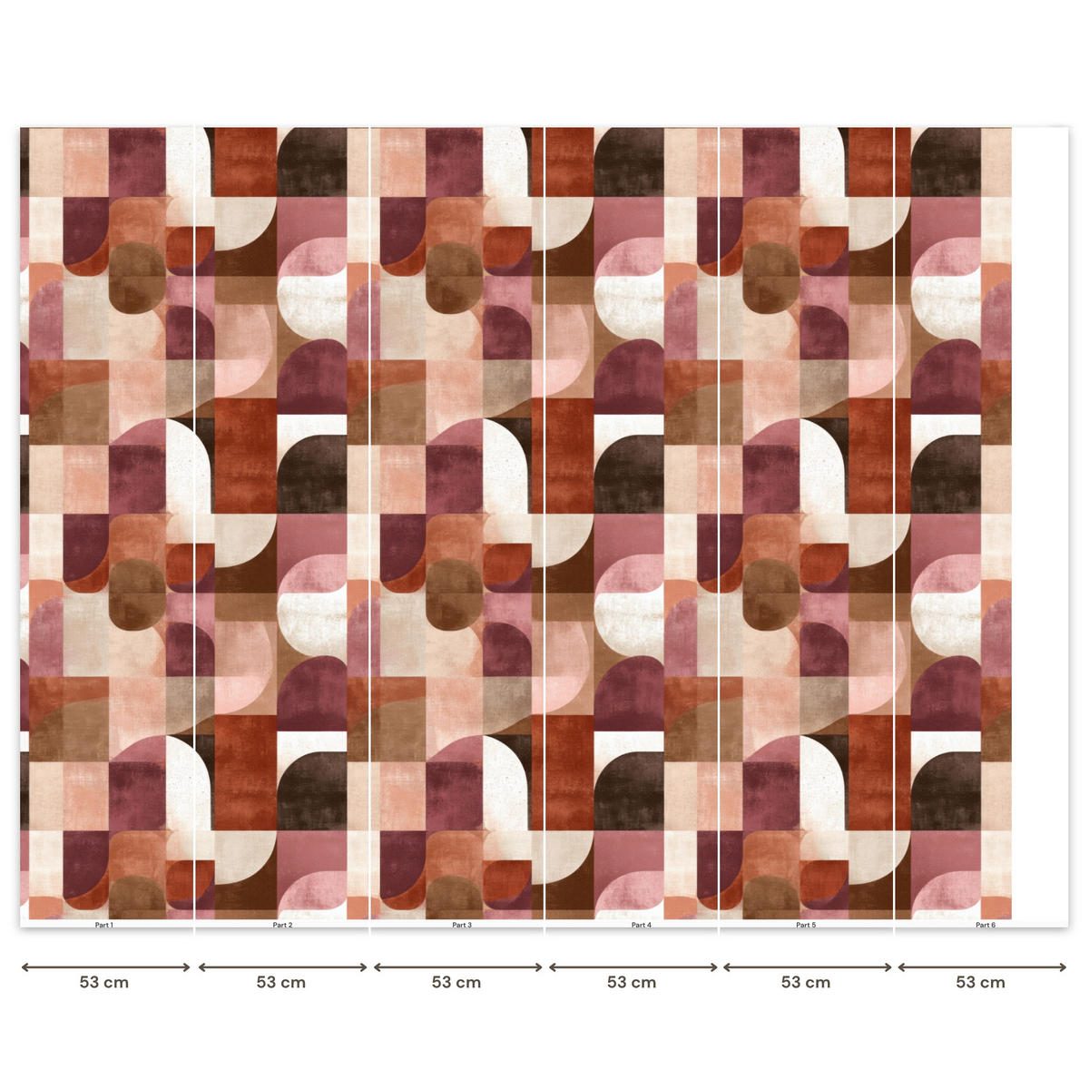 TAPETE - Geometrie - Modern - Retro - 300x240 cm - Multicolor, Papier (300/240cm) - OnlyWow