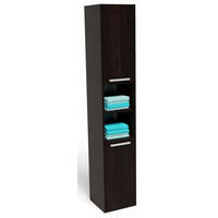 BADSCHRANK EX3 mit 2 Türen Wenge 30/30/170 cm - Wengefarben, Holzwerkstoff (30/170/30cm) - Matkam Möbel