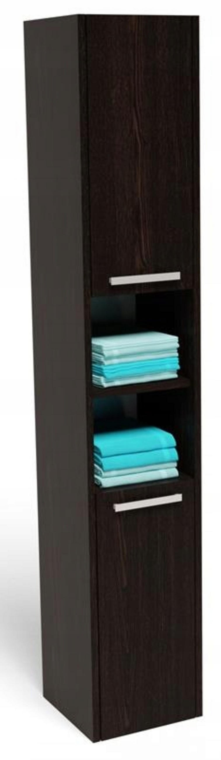 BADSCHRANK EX3 mit 2 Türen Wenge 30/30/170 cm - Wengefarben, Holzwerkstoff (30/170/30cm) - Matkam Möbel