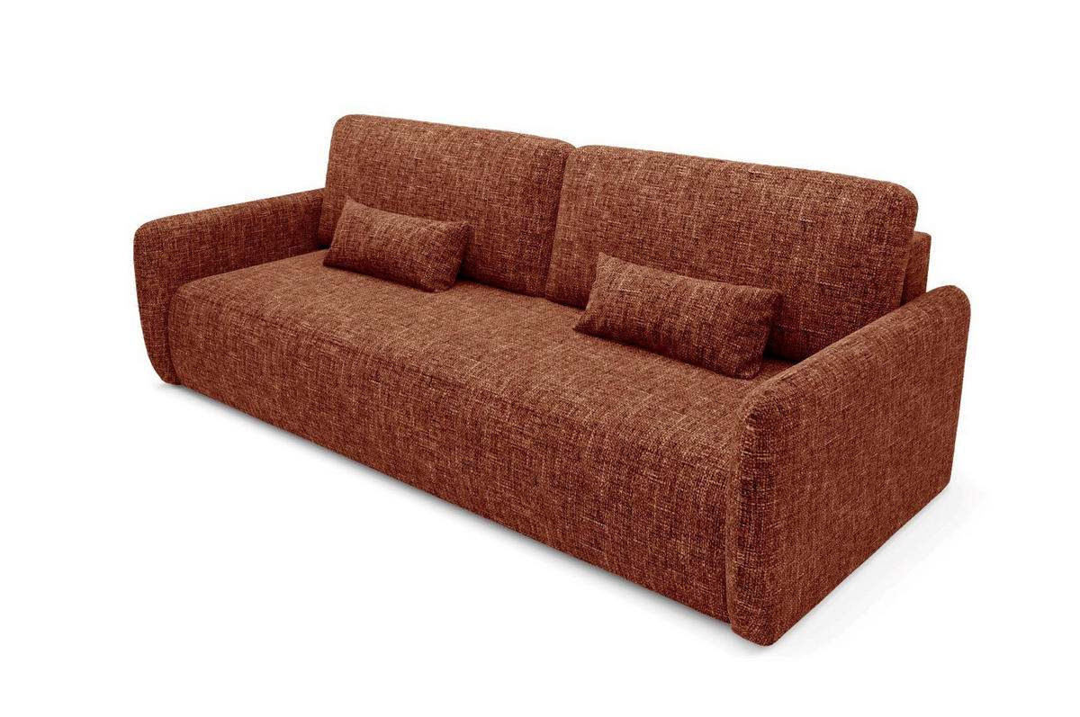 SCHLAFSOFA mit Bettkasten Orange - Schwarz/Orange, Holz/Holzwerkstoff (217/86/102cm) - Furnisell