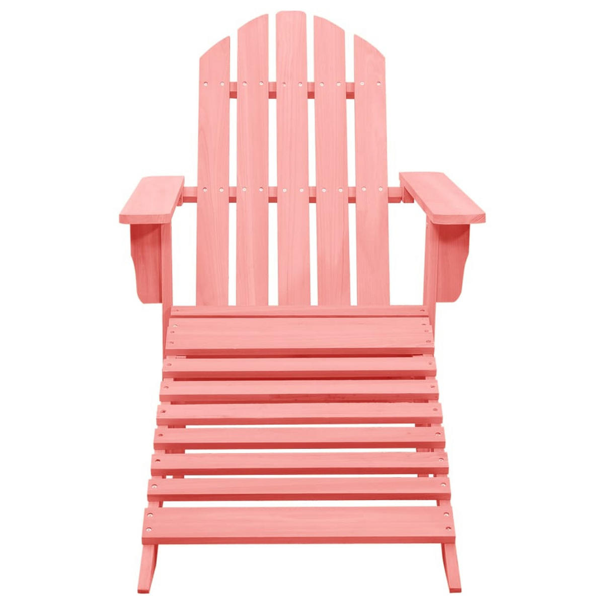 ADIRONDACK-GARTENSTUHL mit Fußteil Massivholz Tanne Rosa - Pink, Holz (70/88.5/70cm) - furnicato