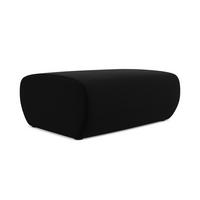 POUF Samt Stoff Schwarz - Schwarz, Kunststoff/Textil (102/40/62cm) - Makamii