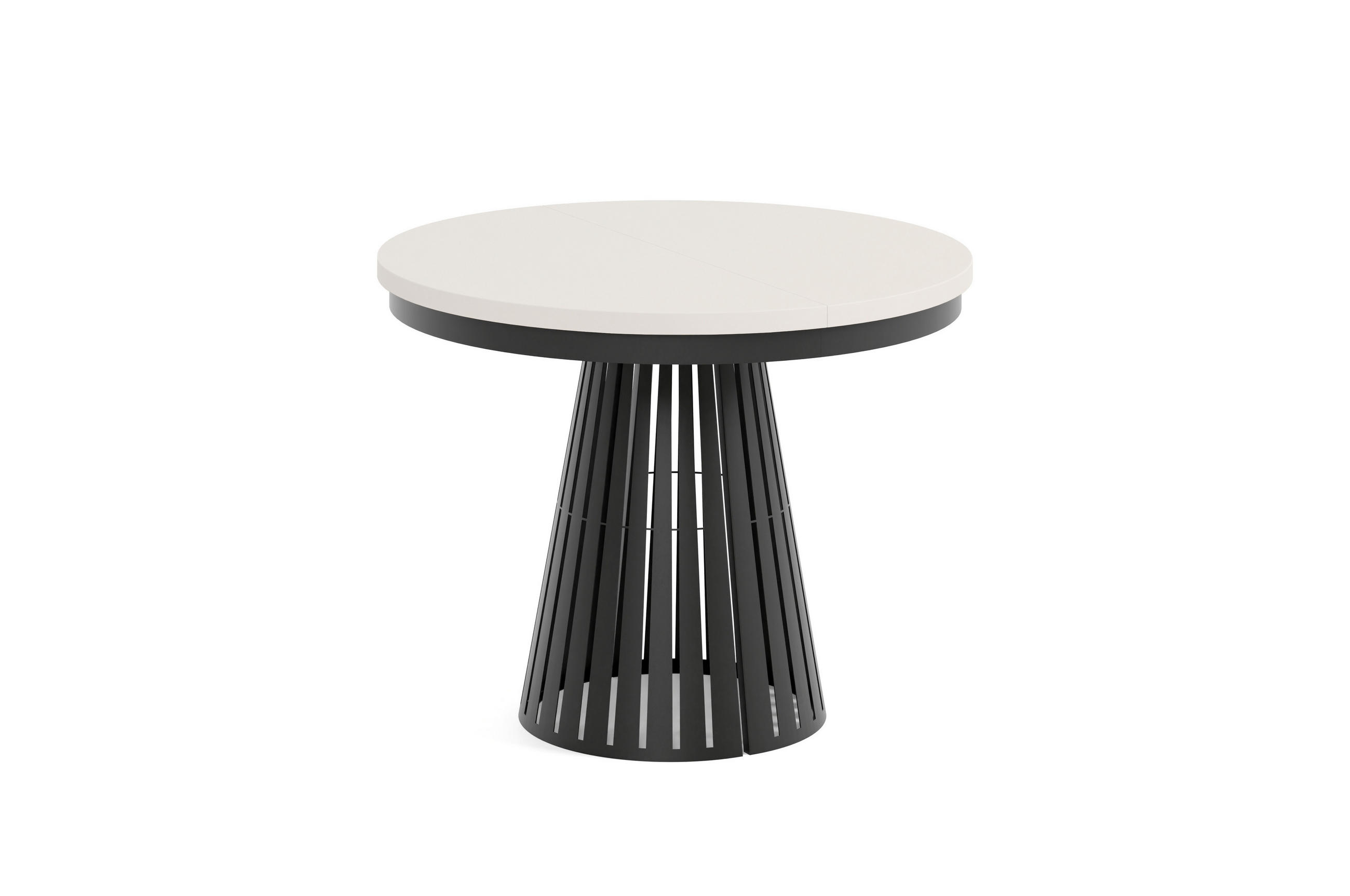 ESSTISCH Cone Bis - Kaschmir/Schwarz, Holzwerkstoff/Metall (100/100/76cm) - Meblini