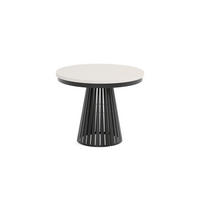 ESSTISCH Cone Bis - Kaschmir/Schwarz, Holzwerkstoff/Metall (100/100/76cm) - Meblini