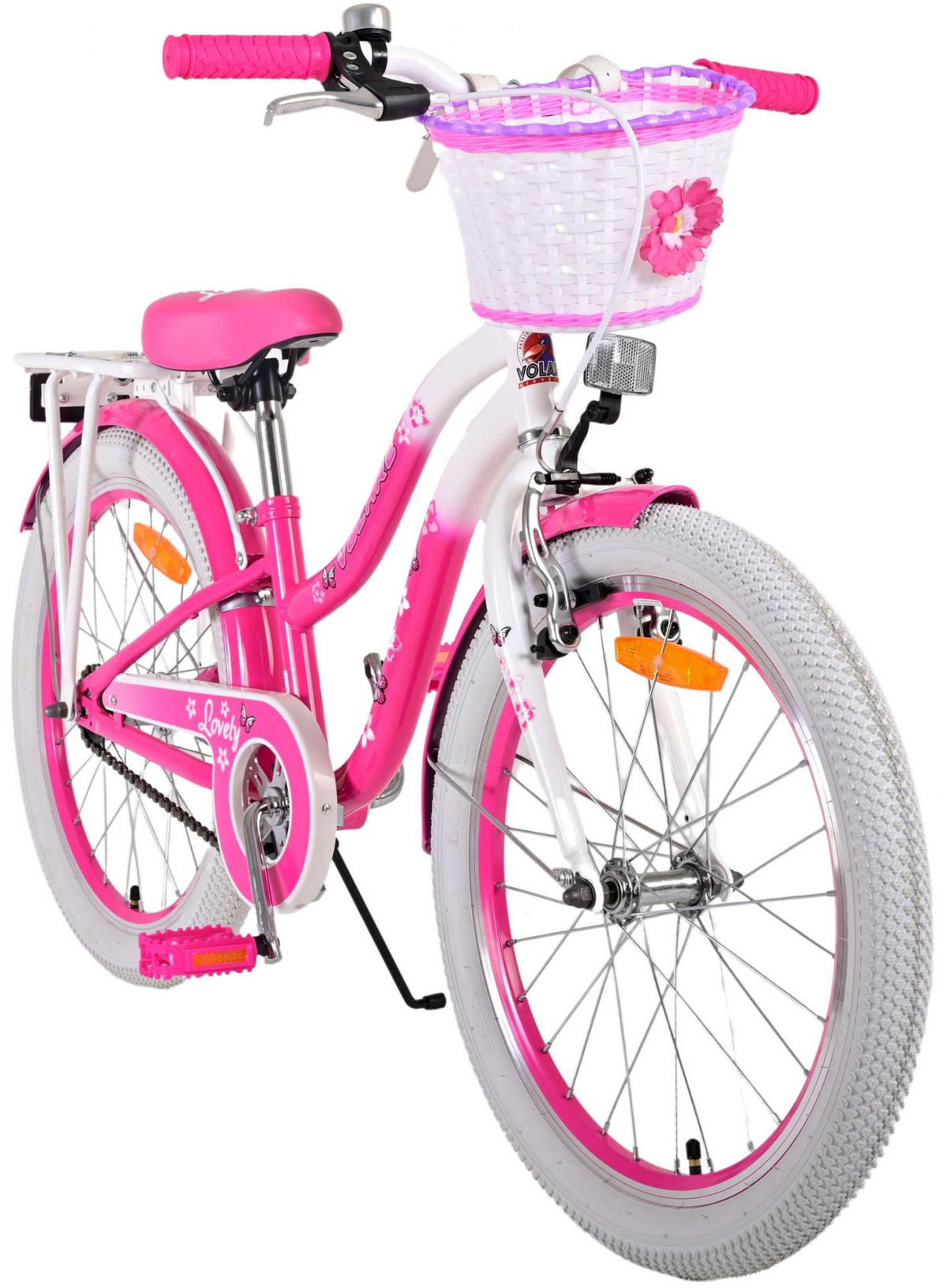 KINDERFAHRRAD Lovely - Mädchen - 20 Zoll - Rücktritt + Handbremse - Rosa - Rosa, Metall (82cm) - TPFSports