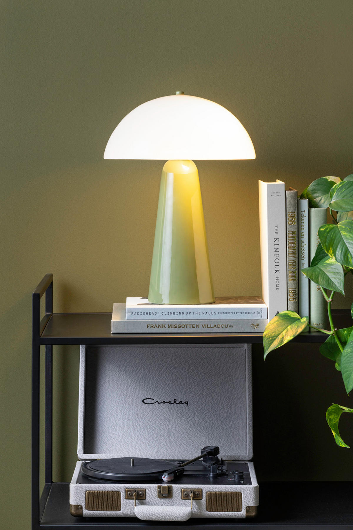 TISCHLAMPE Vidrio Centro Grün 30/30/42 cm - Grün, Metall (30/30/42cm) - Leitmotiv