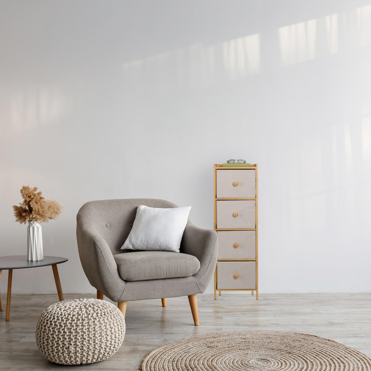 KOMMODE - Multicolor/Naturfarben, Holz/Holzwerkstoff (31/94/30cm) - Relaxdays