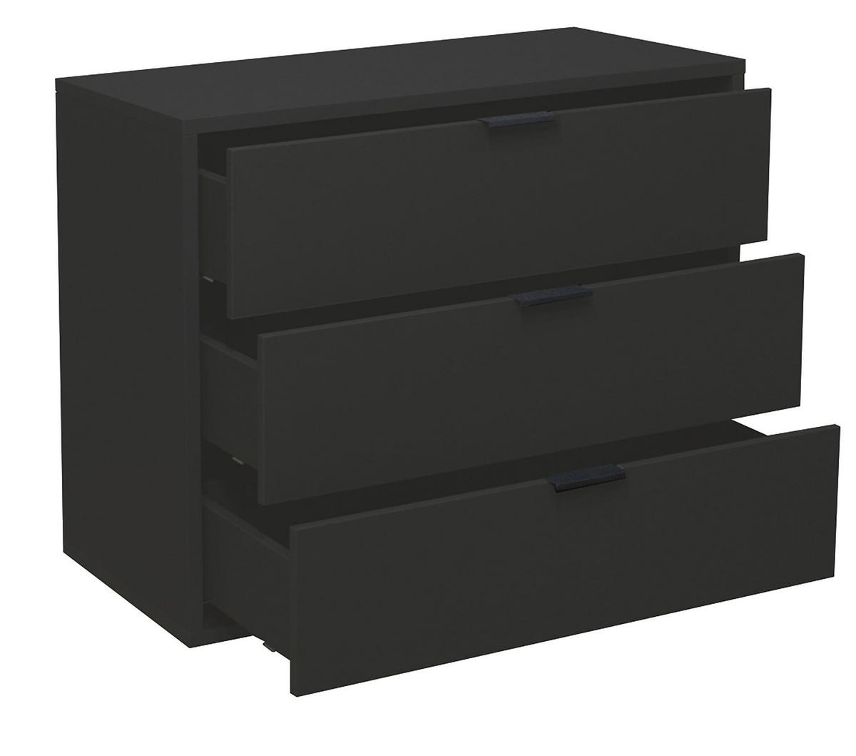 KOMMODE Erna 81x45x67 Anthrazit matt Lack - Anthrazit, Holzwerkstoff (81/67/45cm) - 58aufmkessel