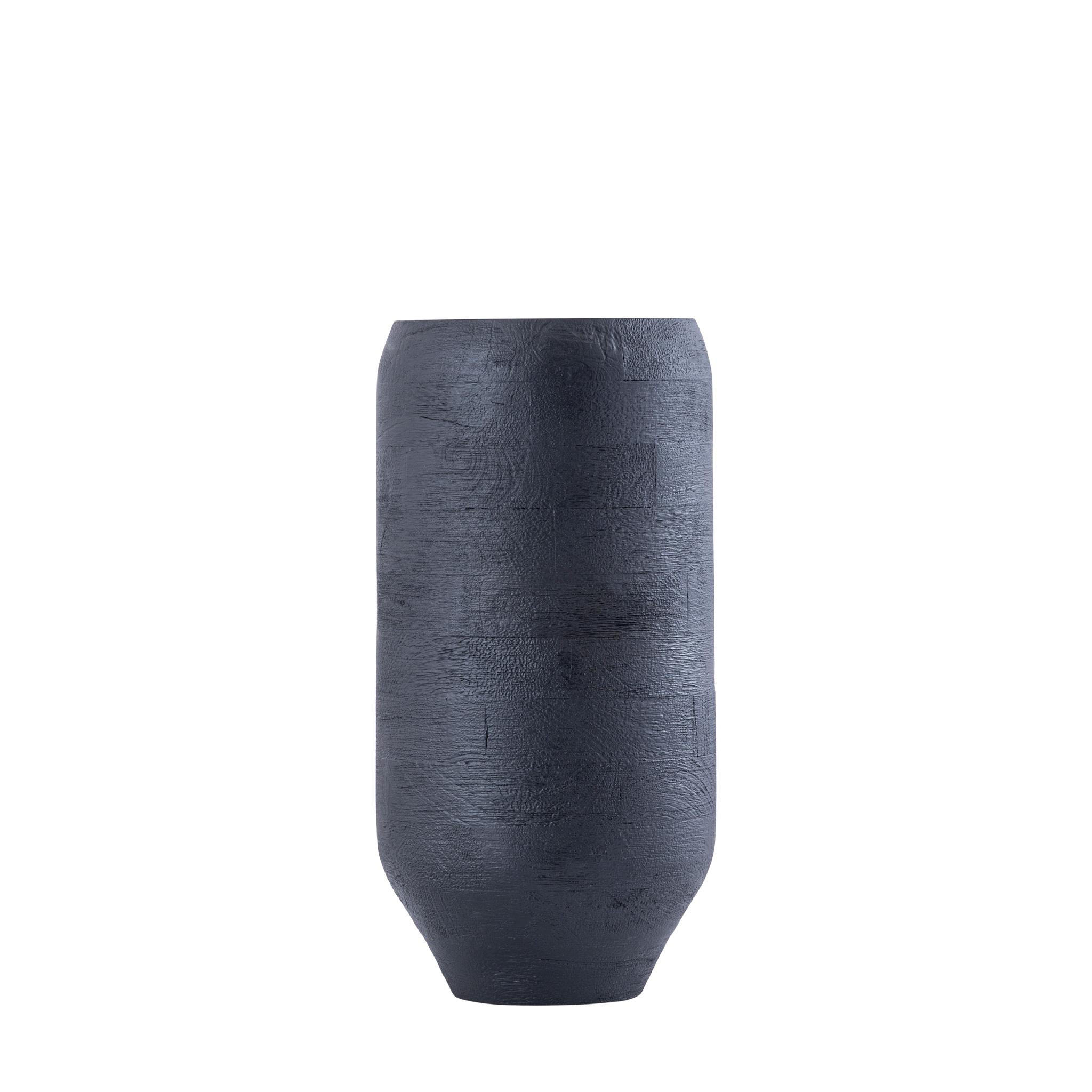 TOPF Gerd Schwarz 20/20/40cm - Schwarz, Holz (40cm) - PTMD Collection