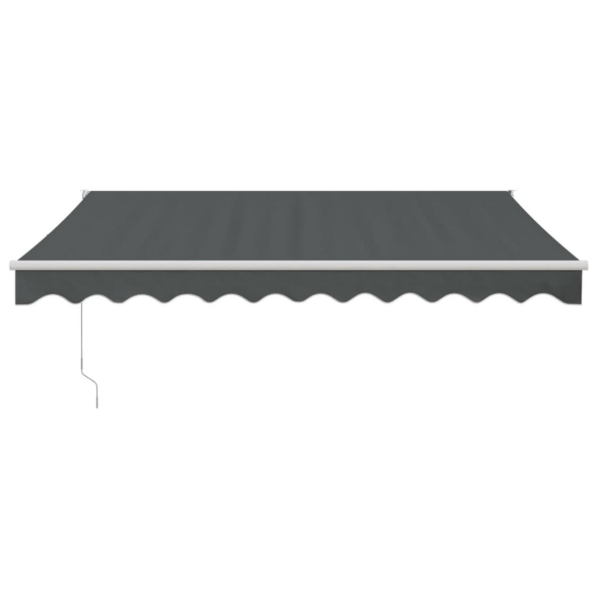 ELEKTRISCHE Markise mit Kurbel Anthrazit 3,5x2,5 m - Anthrazit, Textil (350/250/350cm) - furnicato
