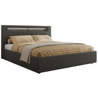 POLSTERBETT GOLD 5 CLASSIC 140/200 - Grau Kunstleder - ohne Matratze - Grau, Textil (140/200cm) - MKS