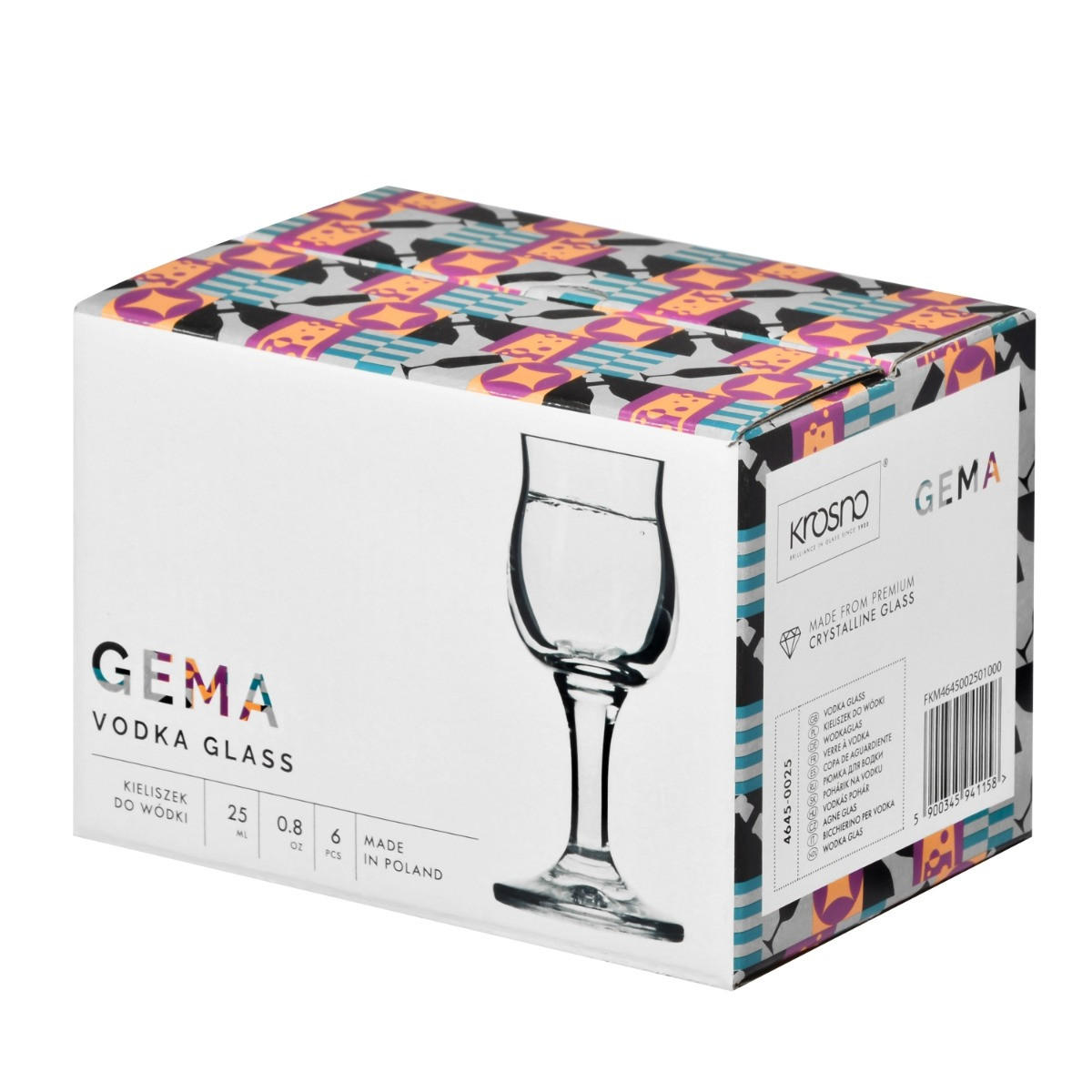 SCHNAPSGLÄSER GEMA, 6ER-SET, 25 ML - Transparent, Glas (0.025L) - Krosno Glass