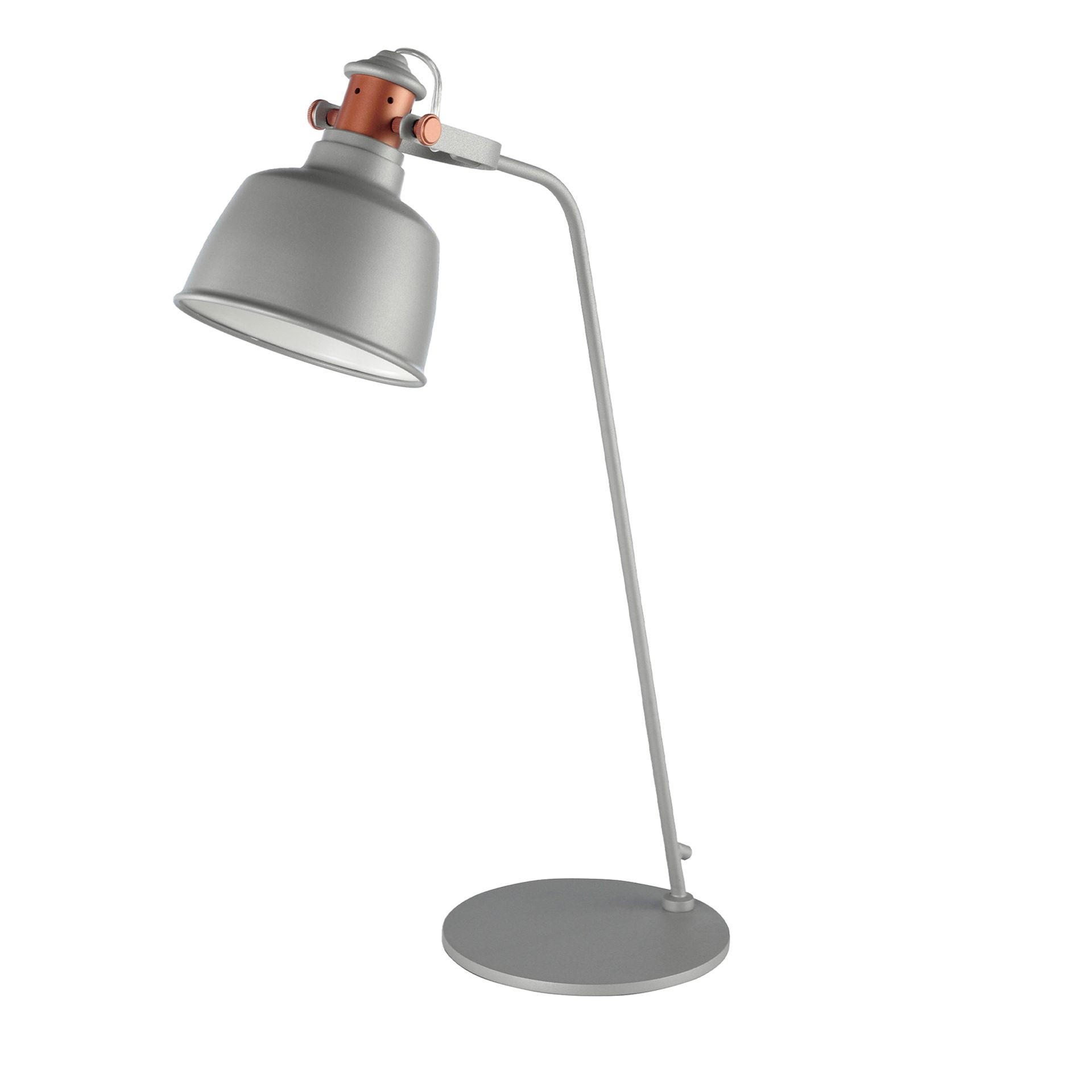 TISCHLEUCHTE Tischleuchte grau Stahl und Bronze Details 42/18/60 cm - Grau, Metall (18/42/60cm) - ANGEL CERDA