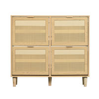 SCHUHSCHRANK 25/100/90 cm mit Klappfächern und verstellbaren Böden aus Spanplatte, helle Eiche - Naturfarben, Holzwerkstoff (100/90/25cm) - Redom