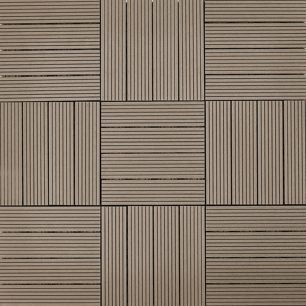 TERRASSENFLIESE - 11er-Set - Braun, Kunststoff (30/30/2.4cm) - home24