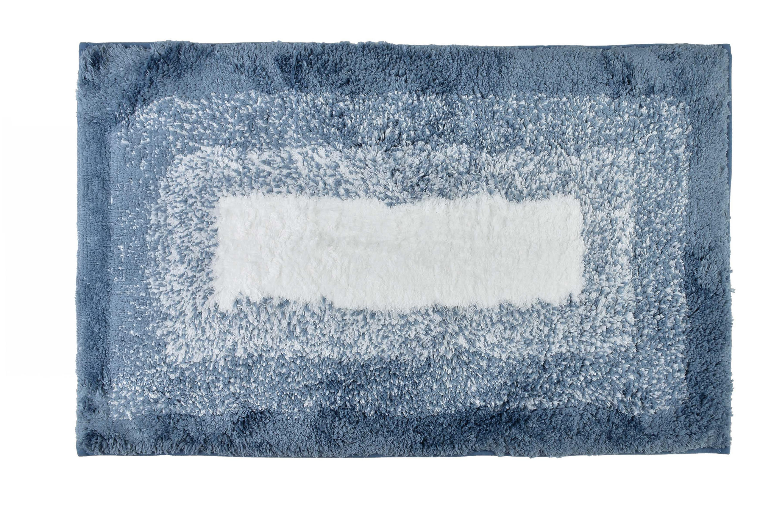 BADTEPPICH Zac Blau 80/50/2 cm Textilien - Blau, Textil (50/80cm) - Mondex