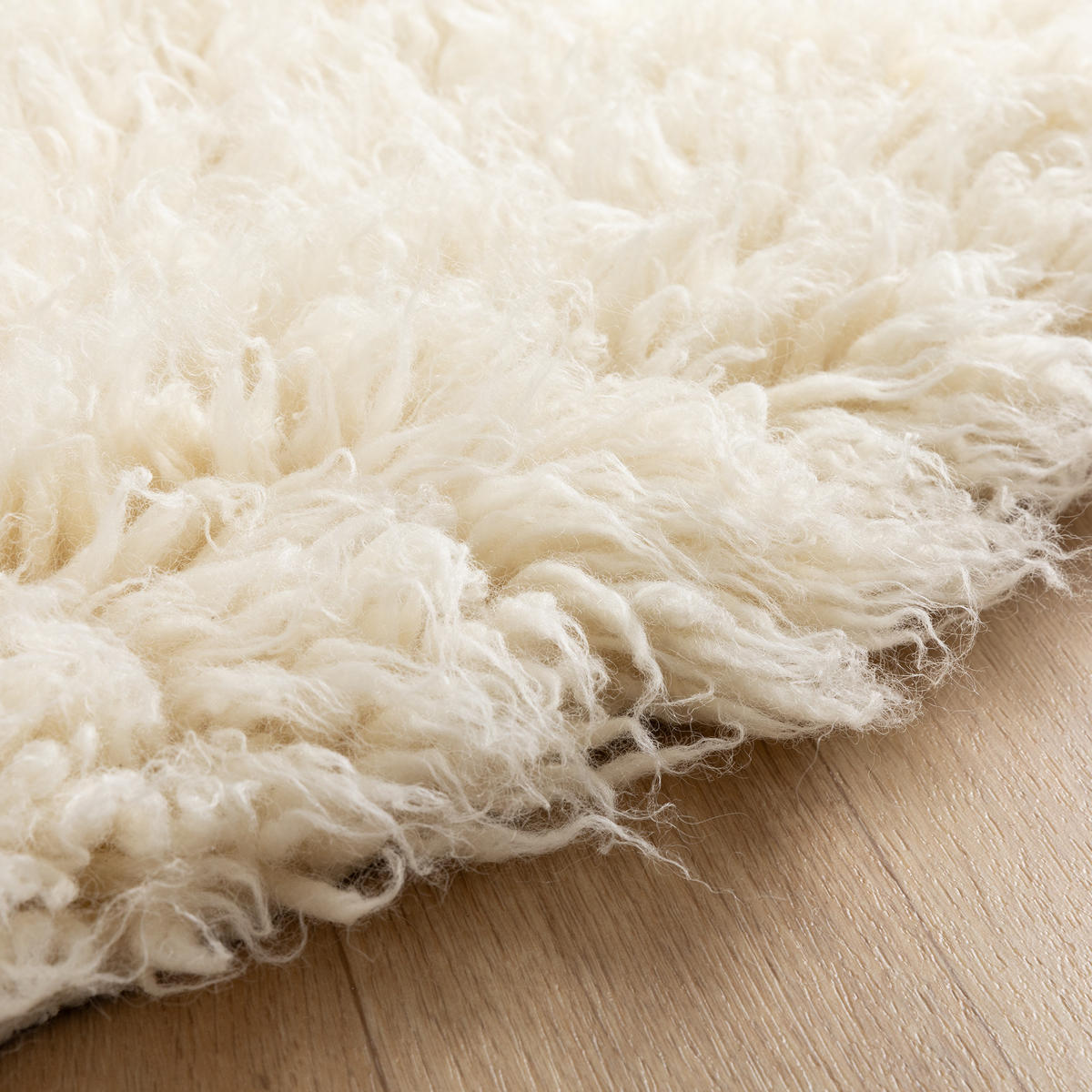 WOLLTEPPICH Rund Ø 110 cm Flokati 2000 - Naturfarben, Naturmaterialien (110/110cm) - Steffensmeier