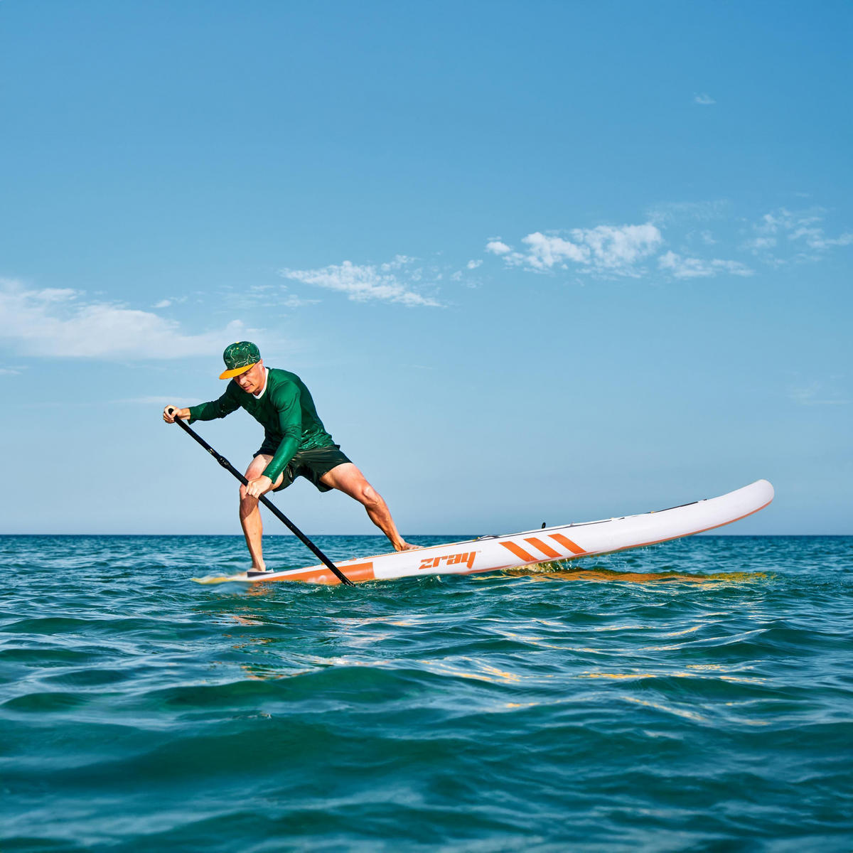 STAND-UP-PADDLE-BOARD X0 SUP Komplettset 275 x 76 x 13 cm mit viel Zubehör - Orange, Kunststoff (275/76/13cm) - Zray