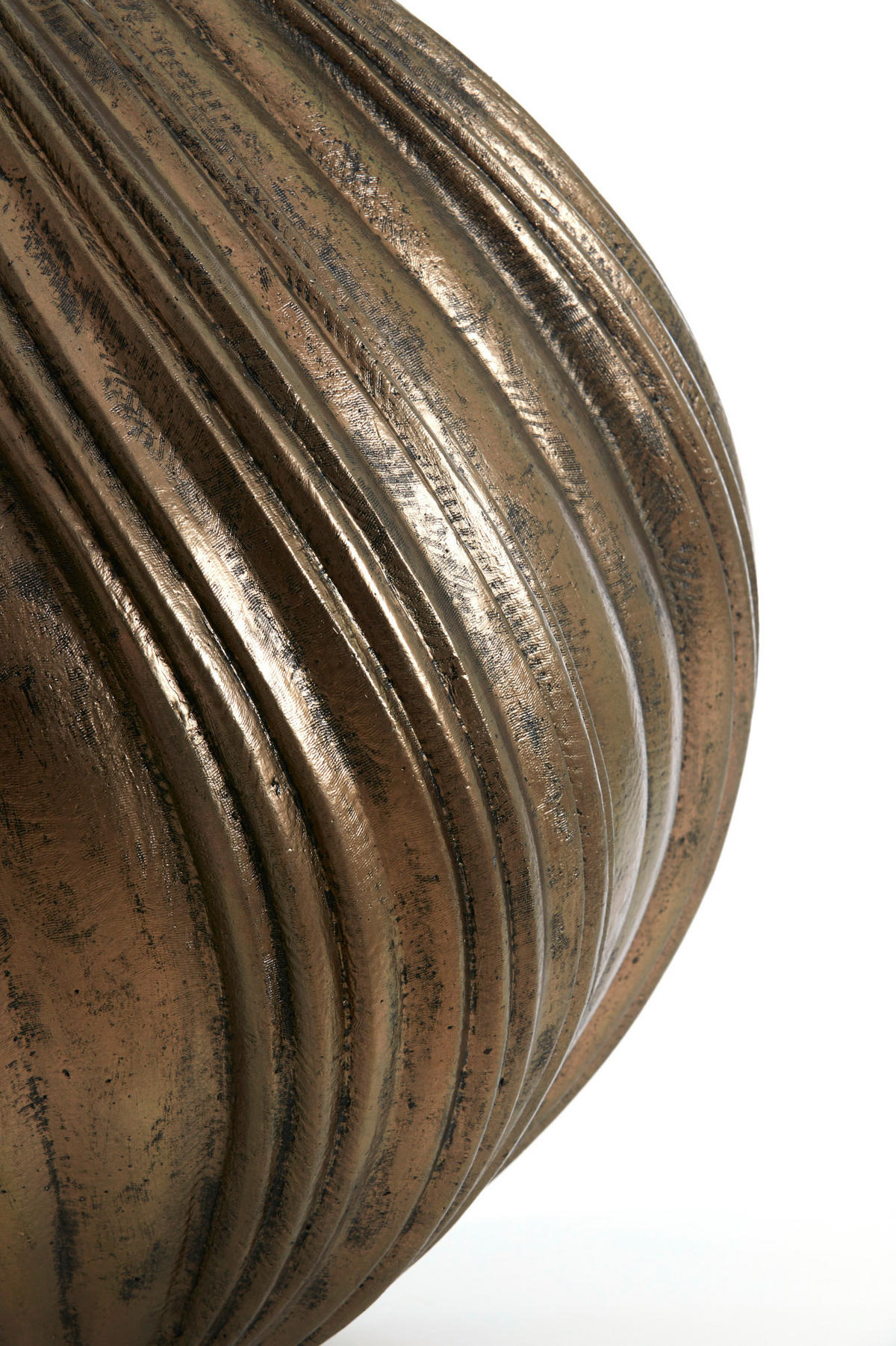 VASE Yatung Bronze Ø65/60 cm - Bronzefarben, Stein (60cm) - Light & Living
