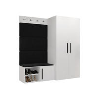 GARDEROBEN-SET Medi I - Anthrazit/Schwarz, Holzwerkstoff/Kunststoff (80/191/50cm) - MIRJAN24