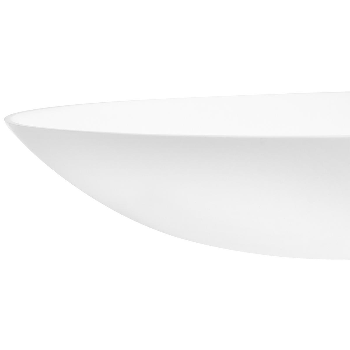 AUFSATZWASCHBECKEN Weiß 50/32 cm Acurizal - Weiß, Kunststoff (50/10/32cm) - Beliani