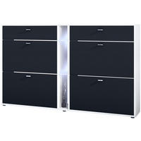 SCHUHSCHRANK Today Fronten in Schwarz matt - Schwarz, Holzwerkstoff (155.5/95/28cm) - Vladon