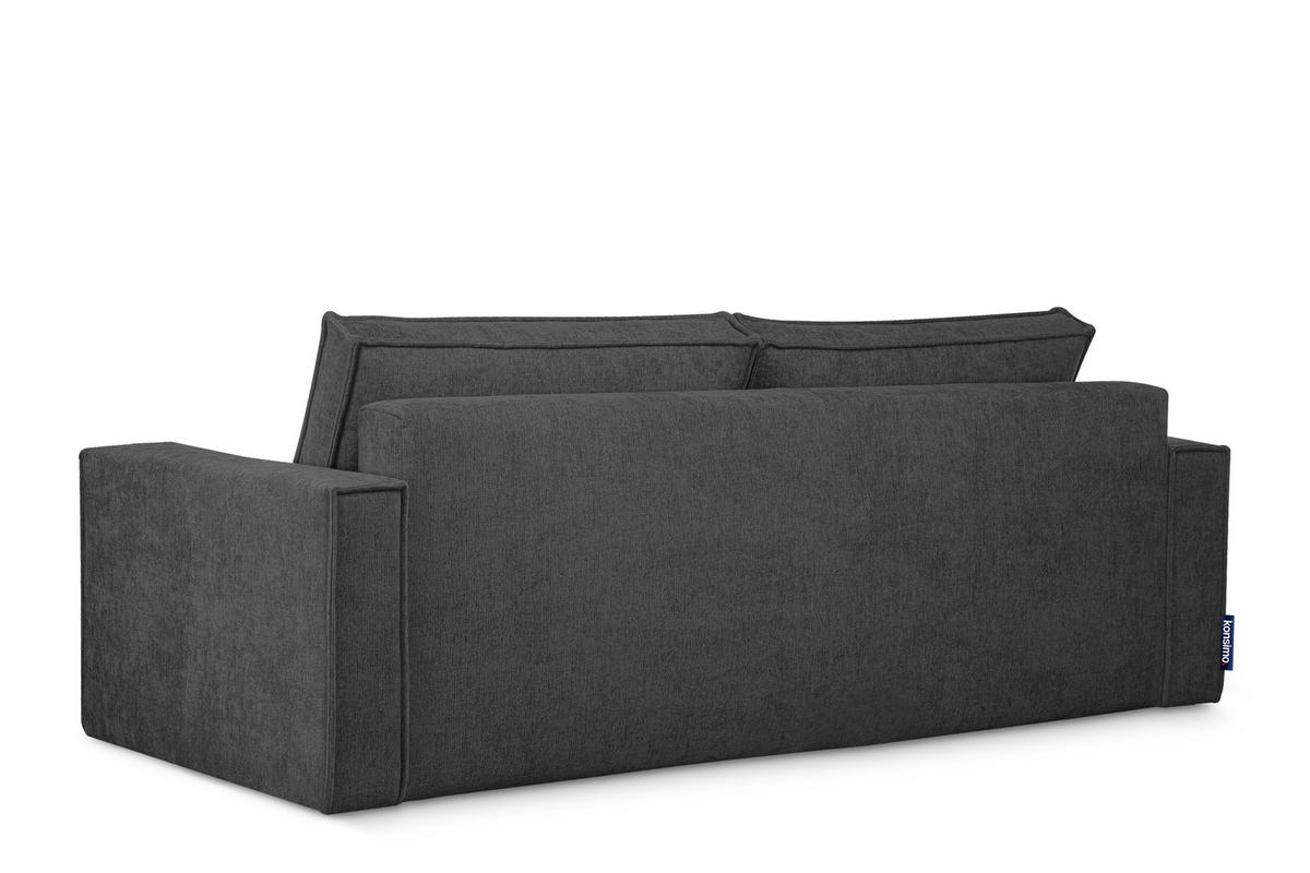 3-SITZER-SOFA NAPI II mit Schlaffunktion, silber - Silberfarben, Textil (228/89/101cm) - KONSIMO®