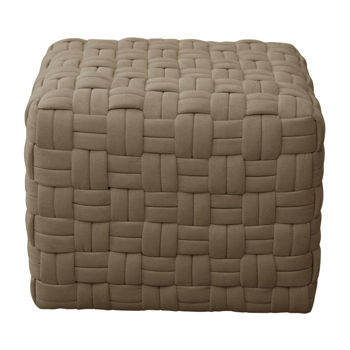 HOCKER POPPY Stoff Braun - Braun, Textil (50/42/55cm) - SVITA