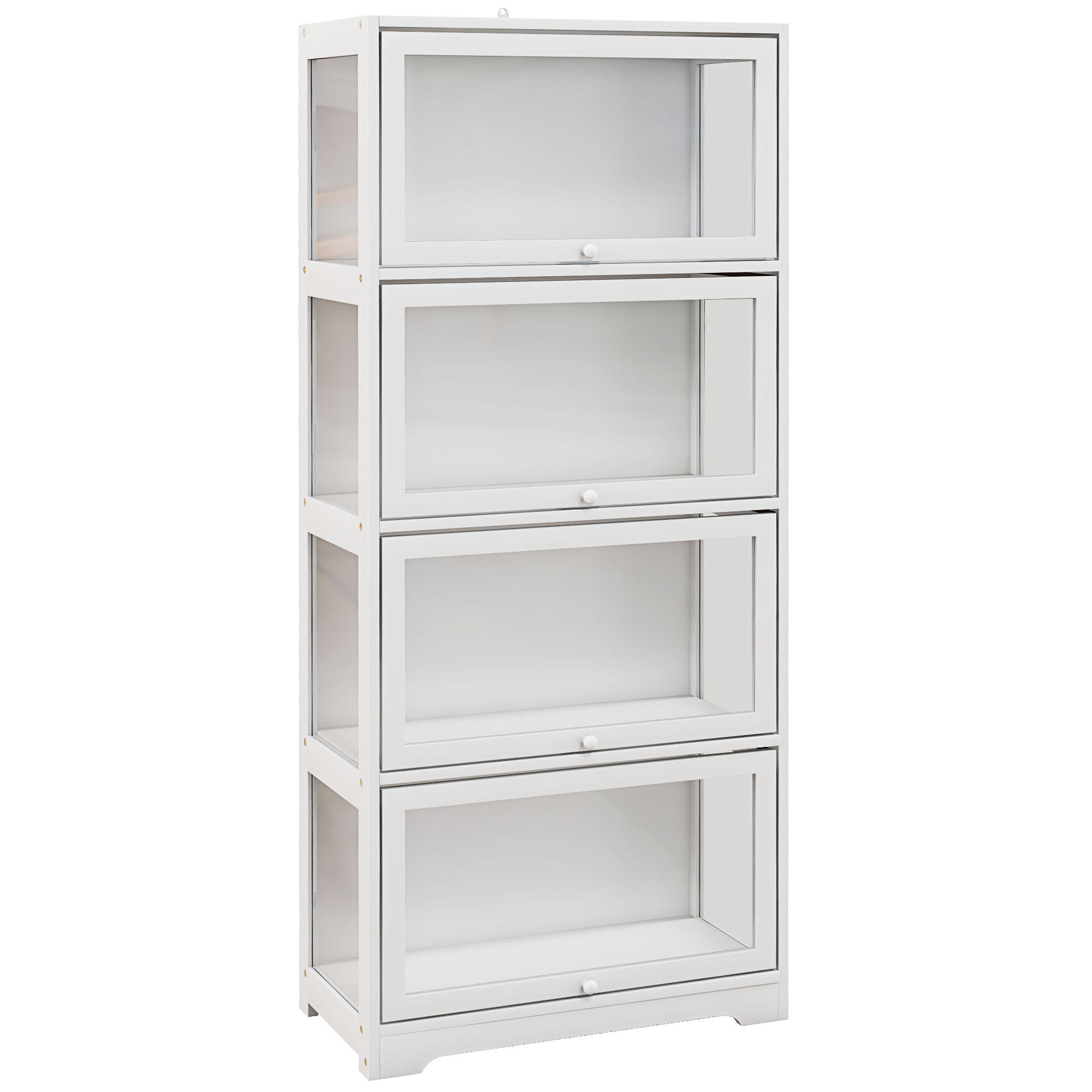 BÜCHERREGAL 59/30/139 cm Weiß - Weiß, Kunststoff (59/139/30cm)