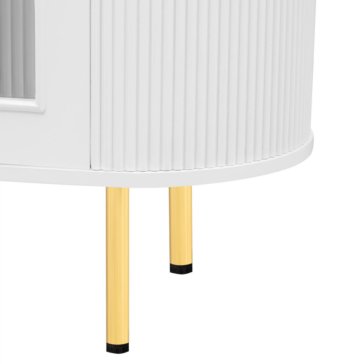 TV-SCHRANK Lowboard Glastüren Goldgriffe modern - Multicolor, Holzwerkstoff (35/55/170cm) - FLIEKS