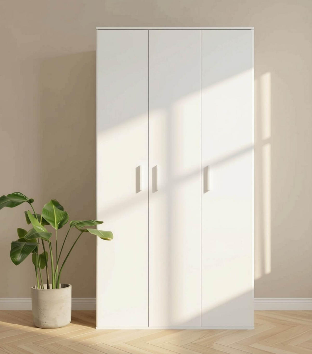MEHRZWECKSCHRANK Trio - Weiß, Holzwerkstoff (89/180/34.5cm) - Mokebo