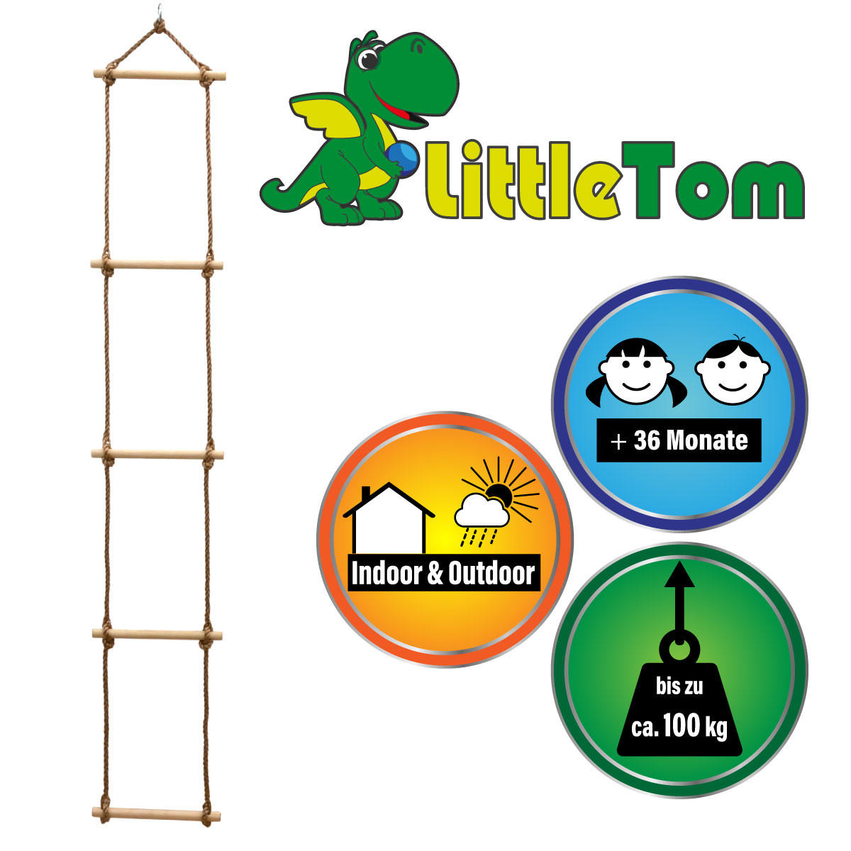 KLETTERLEITER 188/30 cm - Braun, Kunststoff (30/188cm) - Littletom