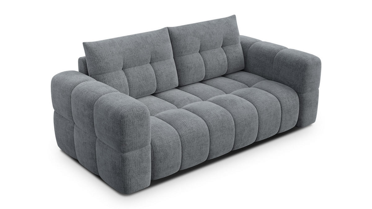 SOFA CLOUDI 2,5-Sitzer, dunkelgrau - Dunkelgrau/Schwarz, Holz/Textil (211/89/104cm) - Courtois Laville