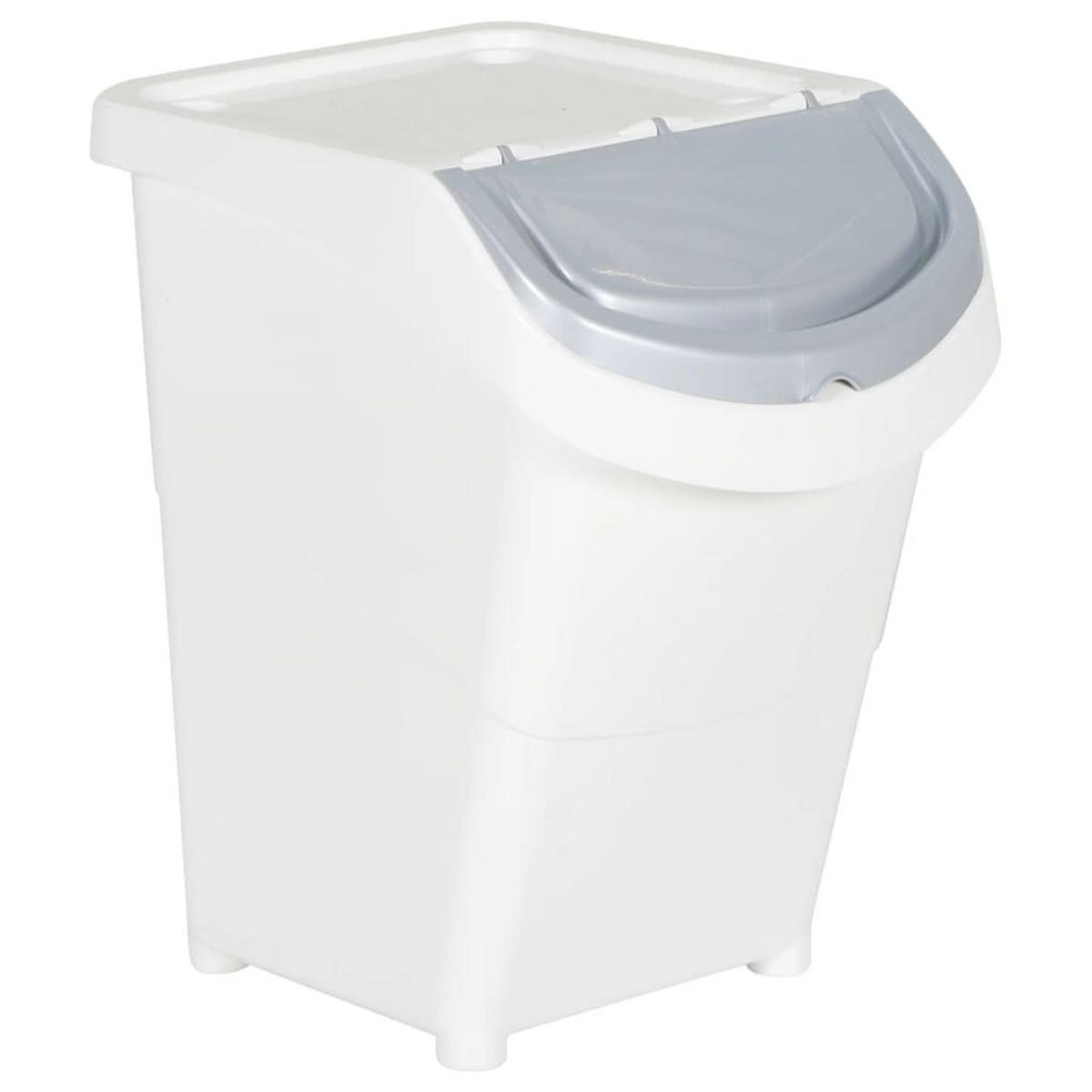 ABFALLBEHÄLTER (3er-Set) mit Deckeln 3x40L Weiß - Weiß, Kunststoff (43.5/46/31cm) - DELUKE