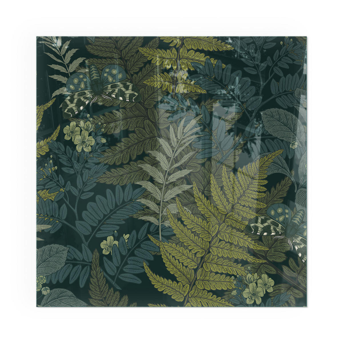 GLASPLATTE für Kamin 50x50 cm - Grün, Glas (50/50/0.4cm) - TULUP