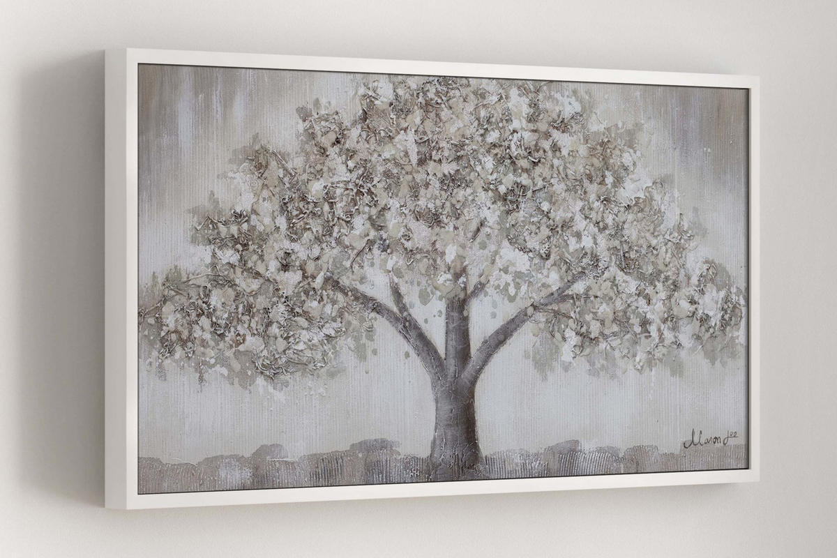 ACRYLBILD HANDGEMALT 120/60 cm - Grau, Holz/Textil (120/60cm) - KUNSTLOFT